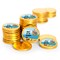 80 Pcs Pirate Kid's Birthday Candy Party Favors Chocolate Coins with Gold Foil